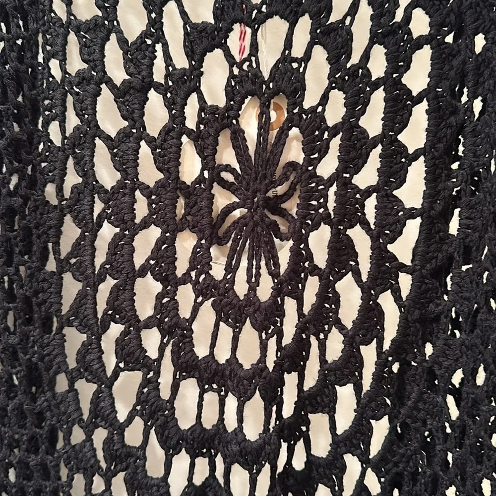 Black Crochet Vest